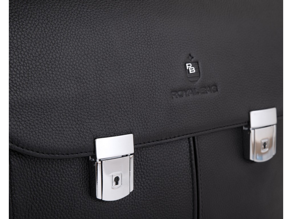 Портфель мужской кожаный классический с замком Royal Bag RB40041 - Royalbag