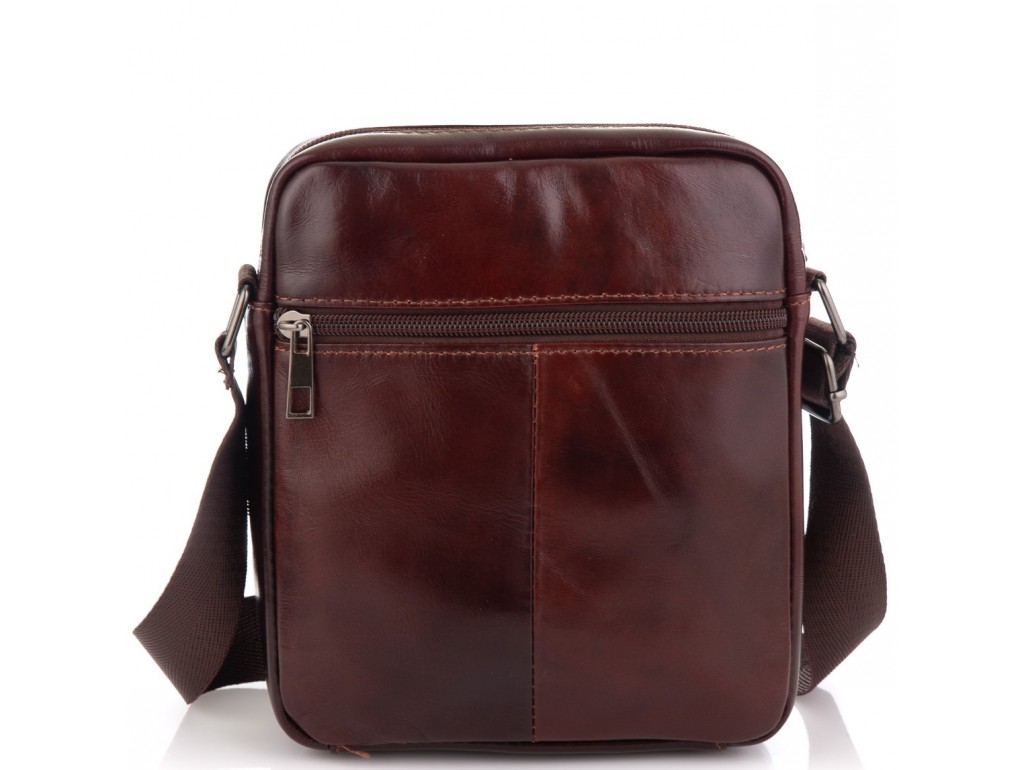 Кожаная мужская сумка через плечо коричневая Tiding Bag NM20-2610C - Royalbag