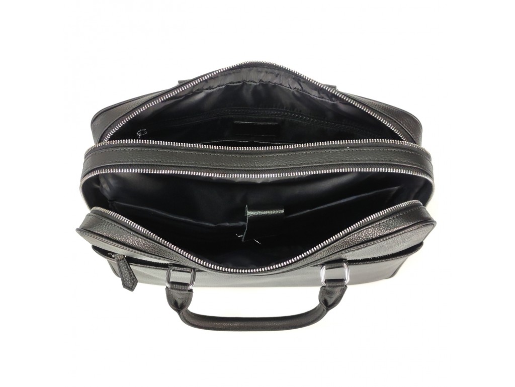 Сумка для ноутбука Tiding Bag NM29-9020-6-1A из натуральной кожи черного цвета - Royalbag