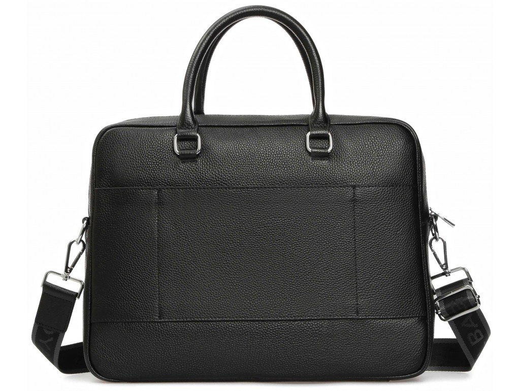 Класична чоловіча сумка для документів чорна Royal Bag RB-015A - Royalbag