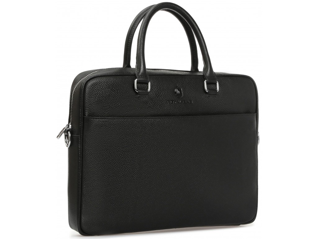 Классическая мужская сумка для документов черная Royal Bag RB-015A - Royalbag Фото 1