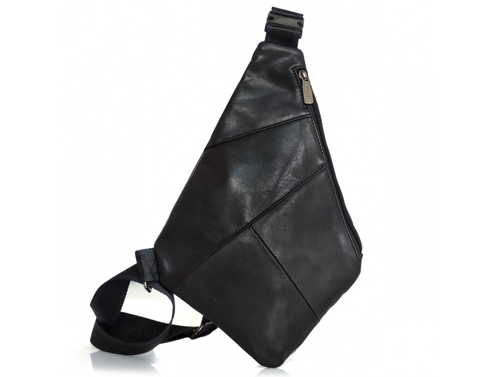 Слінг із натуральної шкіри чорний Royal Bag RB-S-N2-3333A - Royalbag