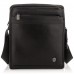 Чоловіча середня шкіряна чорна сумка через плече Royal Bag RB287891 - Royalbag Фото 5
