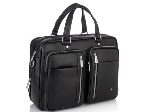 Вместительная функциональная мужская кожаная сумка Royal Bag RB50021 - Royalbag