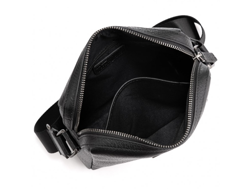Шкіряна сумка через плече в чорному кольорі Tavinchi TV-S007A - Royalbag