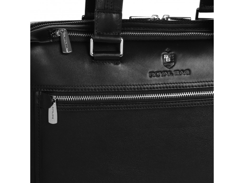 Мужская кожаная сумка для ноутбука с наплечным ремнем Royal Bag RB005A - Royalbag