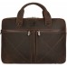 Чоловіча сумка на 2 відділа для ноутбука темно-коричнева Royal Bag RB012R - Royalbag Фото 4