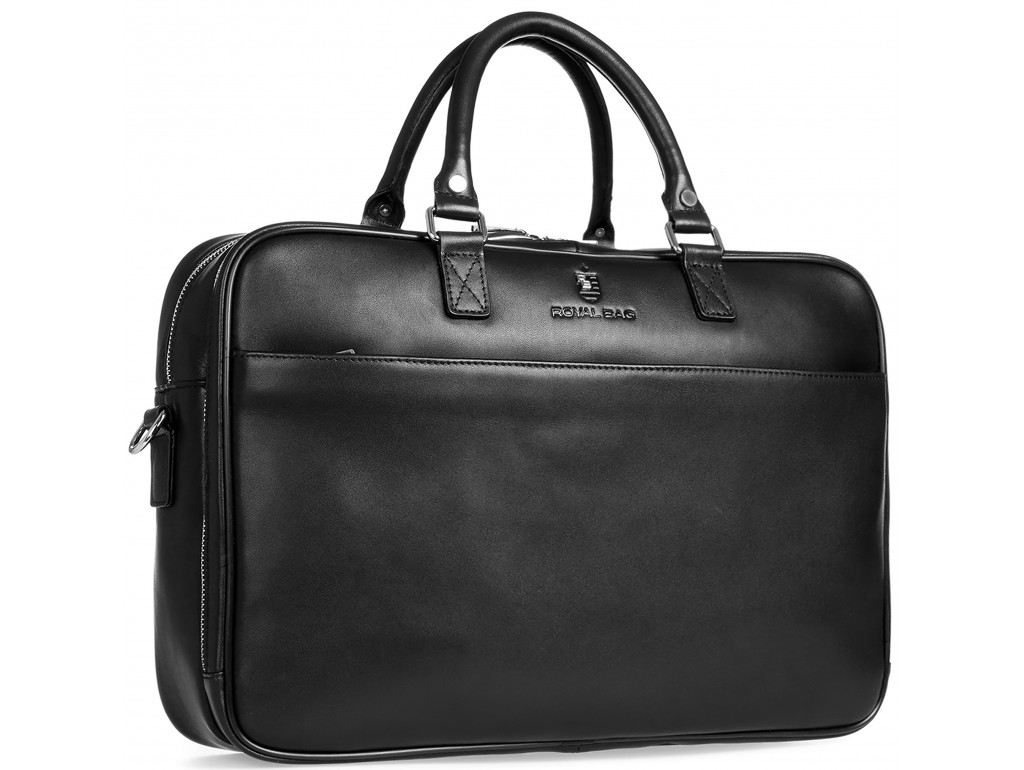 Вместительная деловая сумка-портфель из натуральной гладкой кожи Royal Bag RB026A-5 - Royalbag Фото 1