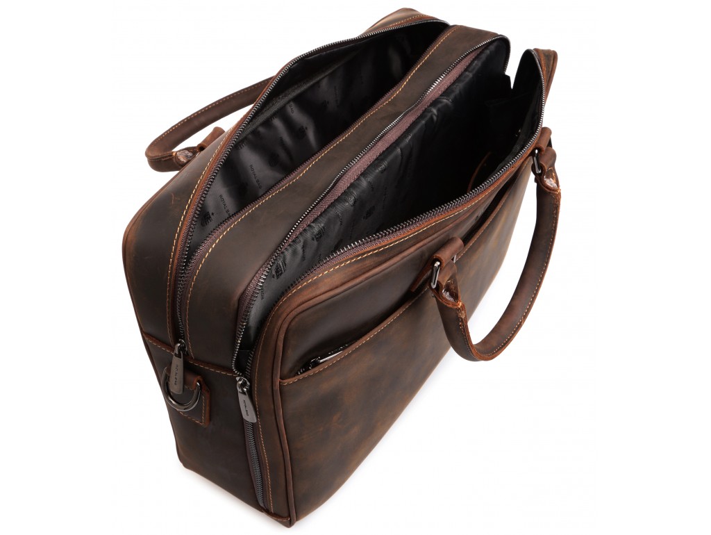 Вместительная кожаная сумка А4 Royal Bag RB026R - Royalbag