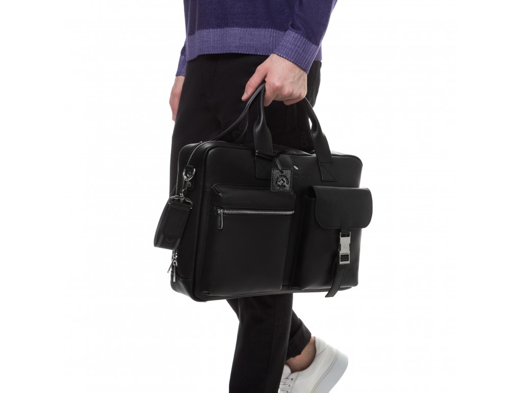 Мужская сумка из гладкой натуральной кожи Royal Bag RB058A - Royalbag