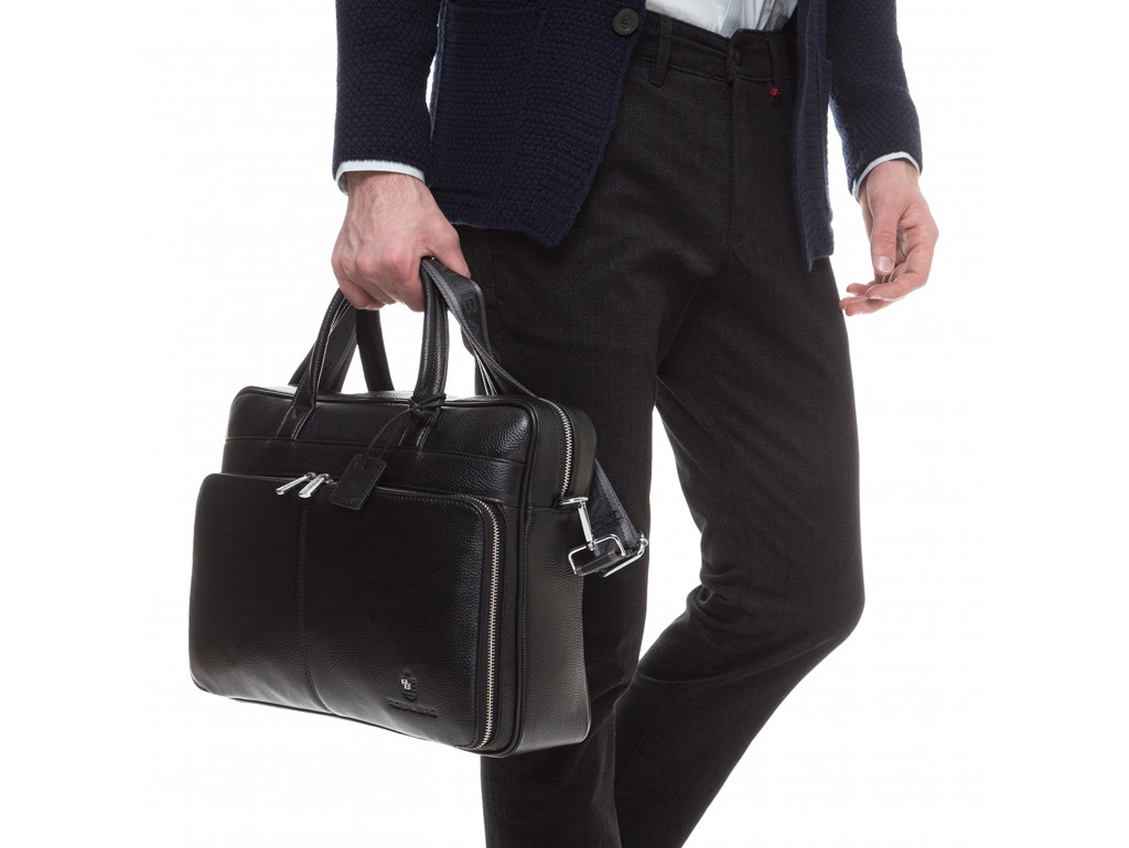 Чоловіча шкіряна ділова сумка-портфель для ноутбука Royal Bag RB50101 - Royalbag