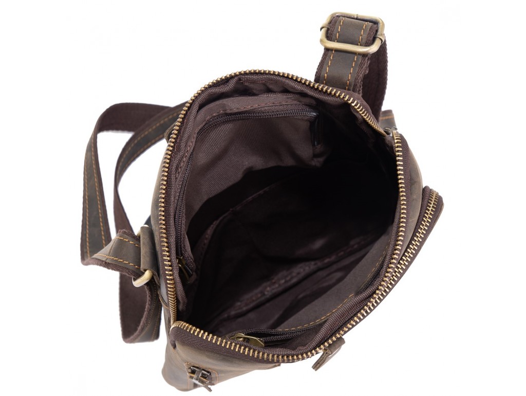 Сумка через плечо мужская коричневая Tiding Bag t0030R - Royalbag