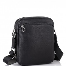 Мужская кожаная сумка через плечо черная Tiding Bag SM8-9686-4A - Royalbag Фото 2