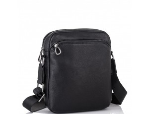 Мужская кожаная сумка через плечо черная Tiding Bag SM8-9686-4A - Royalbag
