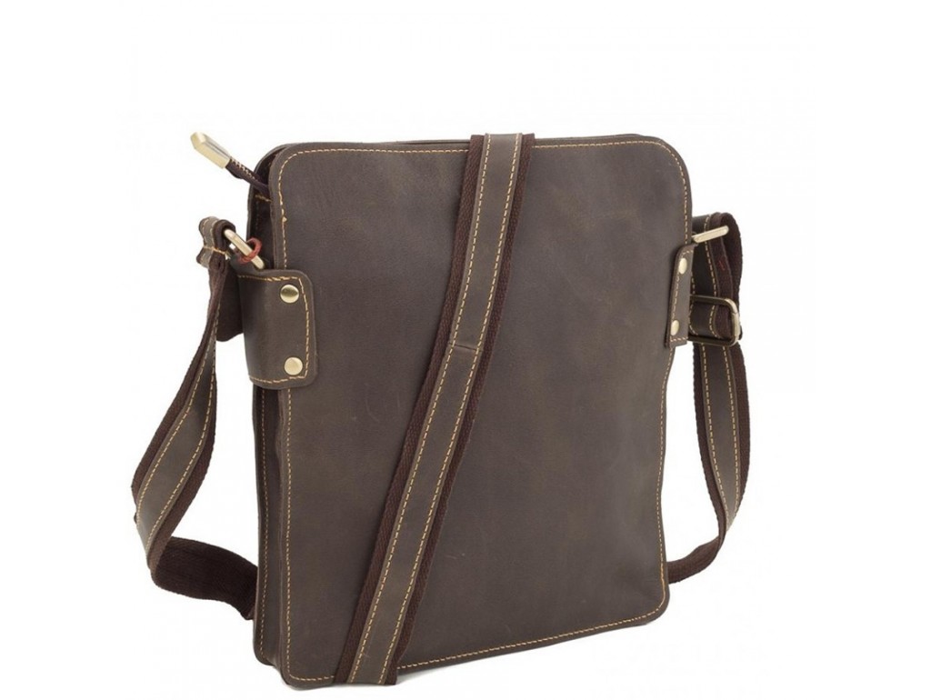 Повседневная мужская наплечная кожаная сумка на молнии Tiding Bag G8856C - Royalbag Фото 1