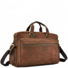 Мужская дорожная сумка из натуральной кожи с отделом для ноутбука Tiding Bag t0018 - Royalbag