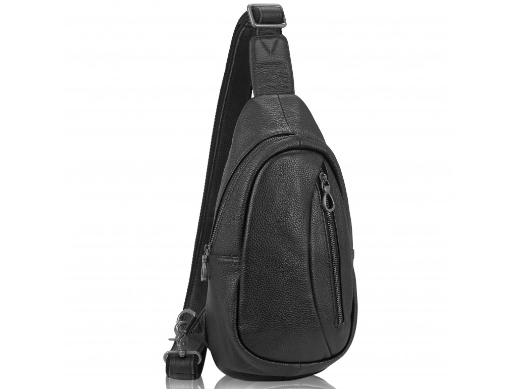 Сумка-слинг черная мужская Tiding Bag 10030A - Royalbag Фото 1