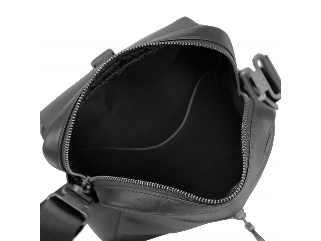 Мужская кожаная сумка через плечо черная Tiding Bag 316A - Royalbag