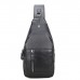 Шкіряний чорний слінг Tiding Bag 4004A - Royalbag Фото 5
