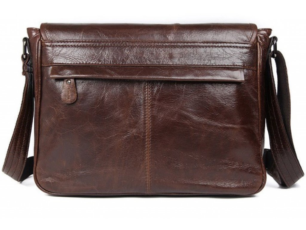 Кожаная мужская сумка через плечо темно-коричневая Jasper&Maine 7022C - Royalbag