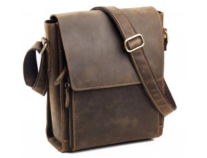 Чоловіча сумка-месенджер через плече з натуральної шкіри крейзі Tiding Bag 7055B-1 - Royalbag