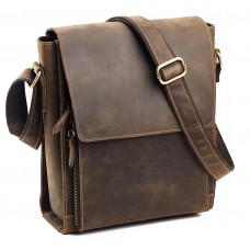 Мужская сумка-мессенджер через плечо из натуральной кожи крейзи Tiding Bag 7055B-1 - Royalbag Фото 2