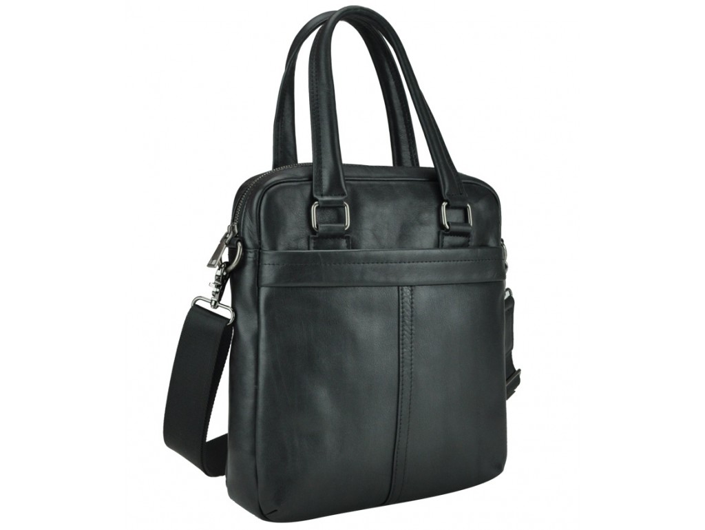 Мужская кожаная сумка через плечо с длинными кожаными ручками Tiding Bag 8051A - Royalbag Фото 1