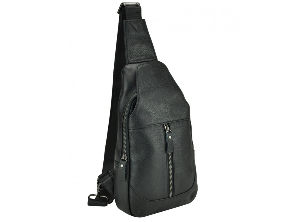 Чоловічий шкіряний рюкзак-слинг на груди Tiding Bag 8436A - Royalbag Фото 1