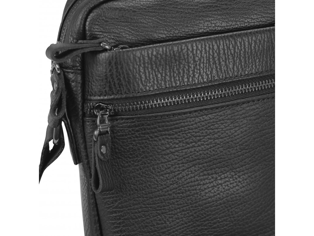 Сумка через плече чорна шкіряна Tiding Bag 8836-1A - Royalbag