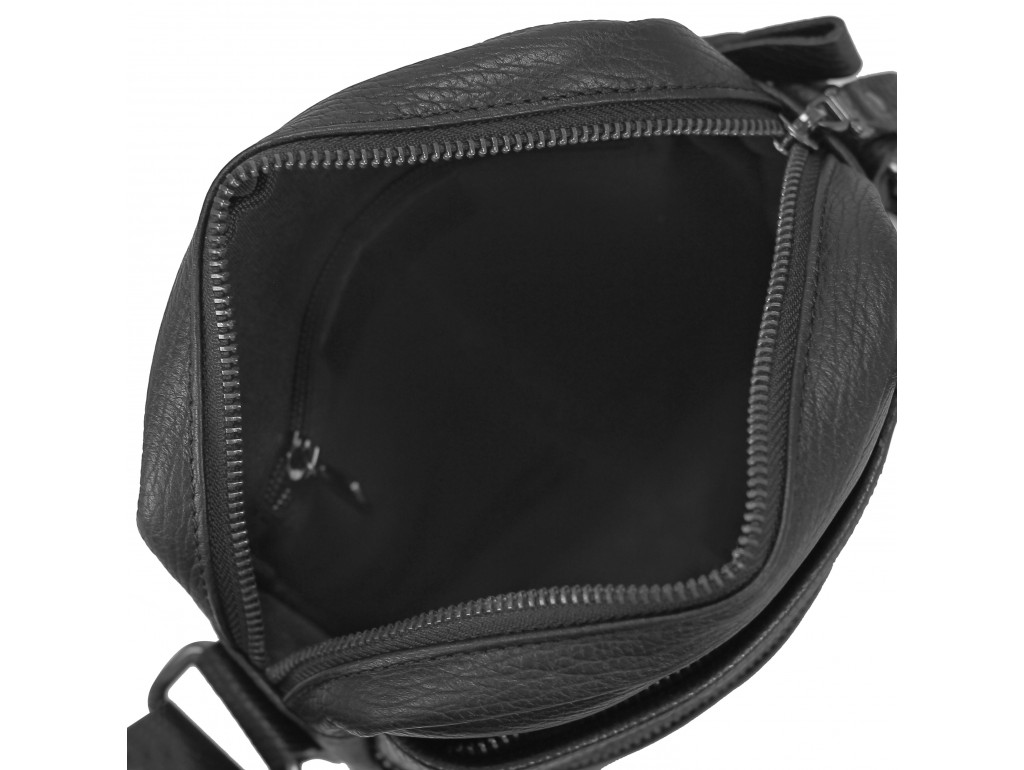 Сумка через плечо черная кожаная Tiding Bag 8836-1A - Royalbag