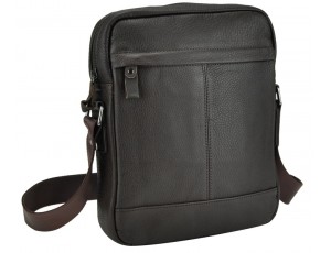 Чоловіча сумка через плече з натуральної шкіри коричнева Tiding Bag 8840C - Royalbag