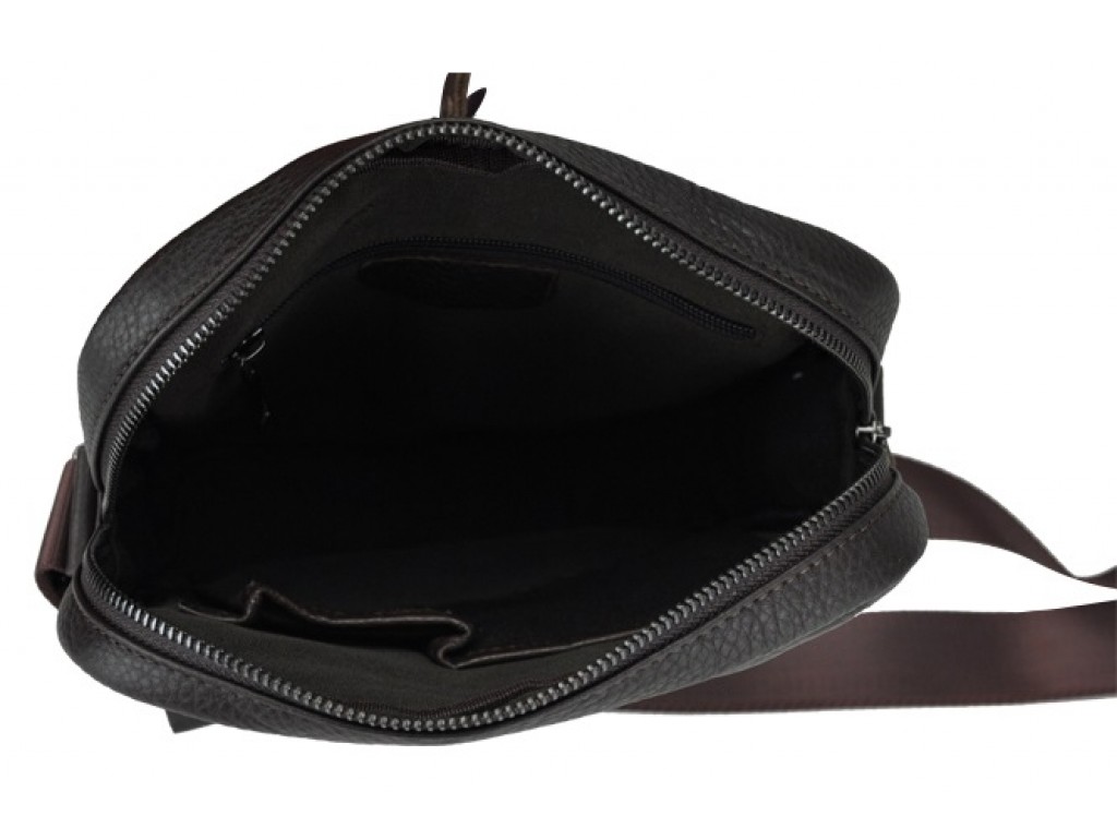 Чоловіча сумка через плече з натуральної шкіри коричнева Tiding Bag 8840C - Royalbag