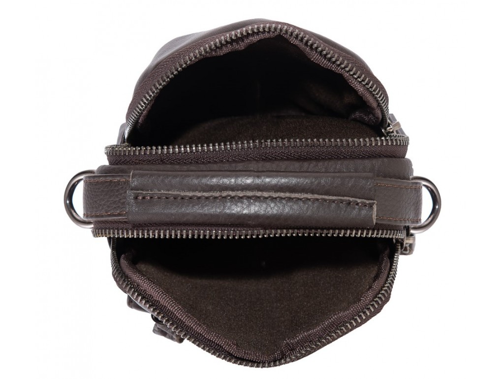 Сумка-барсетка мужская кожаная коричневая Tiding Bag 8852C - Royalbag
