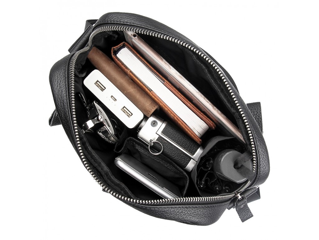 Мужская сумка через плечо с карманами натуральная кожа Tiding Bag 9812-1A - Royalbag