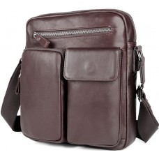 Мужская кожаная сумка через плечо с карманами Tiding Bag 9812-1C - Royalbag Фото 2