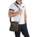 Мужская кожаная сумка через плечо коричневая Tiding Bag 9830B - Royalbag Фото 3