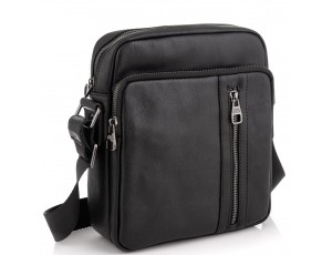 Мессенджер через плечо мужской кожаный черный Tiding Bag 9836A - Royalbag