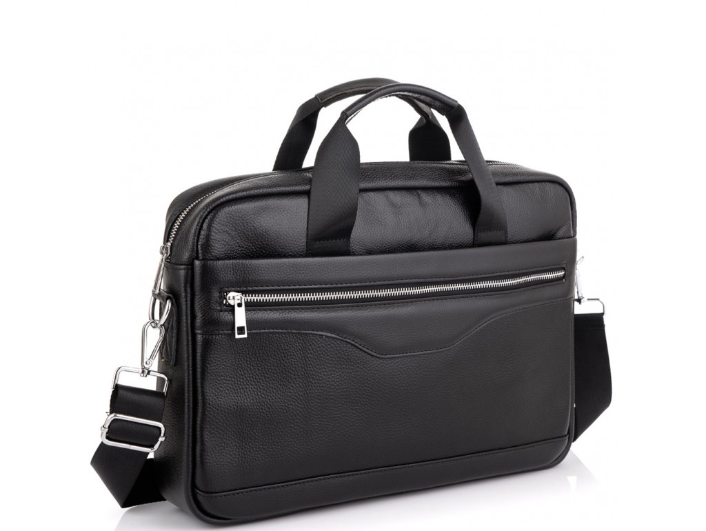Мужская кожаная деловая сумка для ноутбука Tiding Bag A25-1128-1A - Royalbag Фото 1