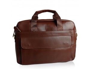 Уценка! Деловая кожаная сумка для документов и ноутбука коричневая Tiding Bag A25-1131C-5 - Royalbag