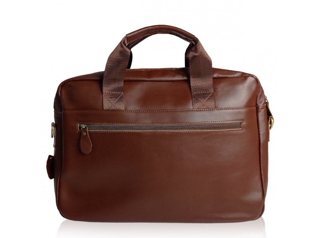 Уценка! Деловая кожаная сумка для документов и ноутбука коричневая Tiding Bag A25-1131C-5 - Royalbag