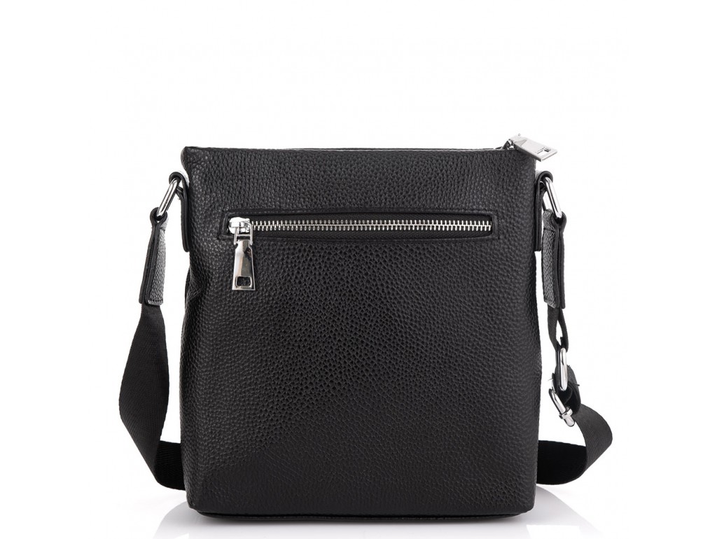 Мужская сумка через плечо черная фактурная Tiding Bag A25-6106A - Royalbag