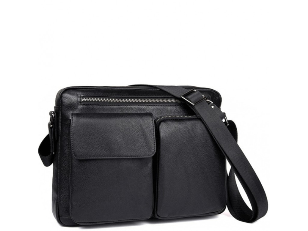 Мужская сумка-мессенджер через плечо из натуральной кожи Tiding Bag 9812A - Royalbag Фото 1