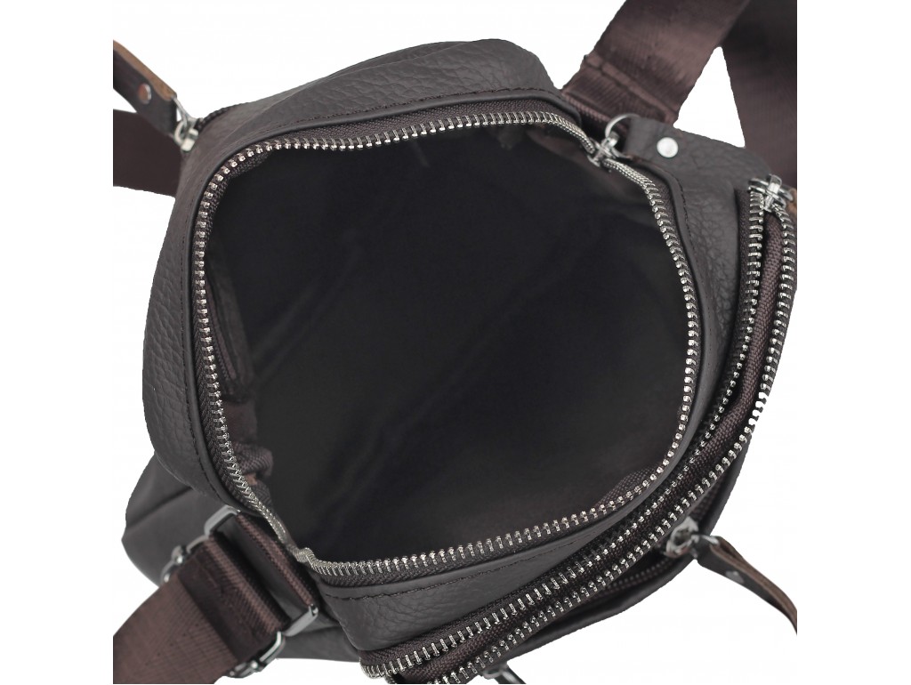 Мессенджер через плечо мужской кожаный коричневый Tiding Bag A25F-007B - Royalbag