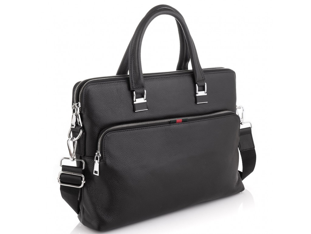 Черная сумка для ноутбука мужская Tiding Bag A25F-17621A - Royalbag Фото 1