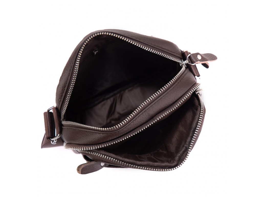 Сумка кожаная мужская коричневая Tiding Bag A25F-6625B - Royalbag