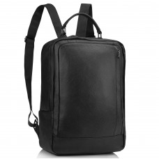Мужской кожаный черный рюкзак для ноутбука Tiding Bag A25F-8834A - Royalbag Фото 2