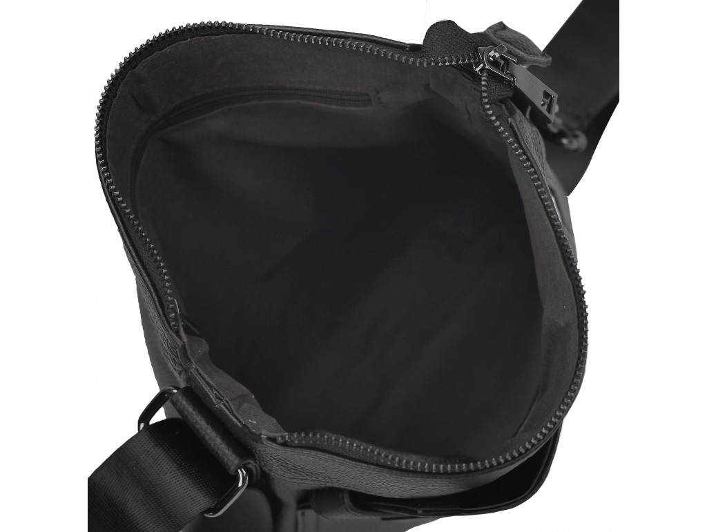 Чоловіча шкіряна сумка через плече чорна Tiding Bag A25F-8867A - Royalbag