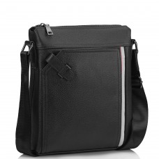 Мужская кожаная сумка через плечо черная Tiding Bag A25F-8867A - Royalbag Фото 2