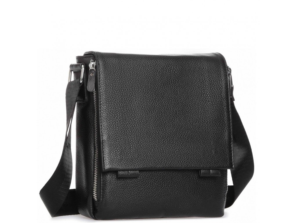 Мессенджер черный мужской Tiding Bag A25F-8877A - Royalbag Фото 1