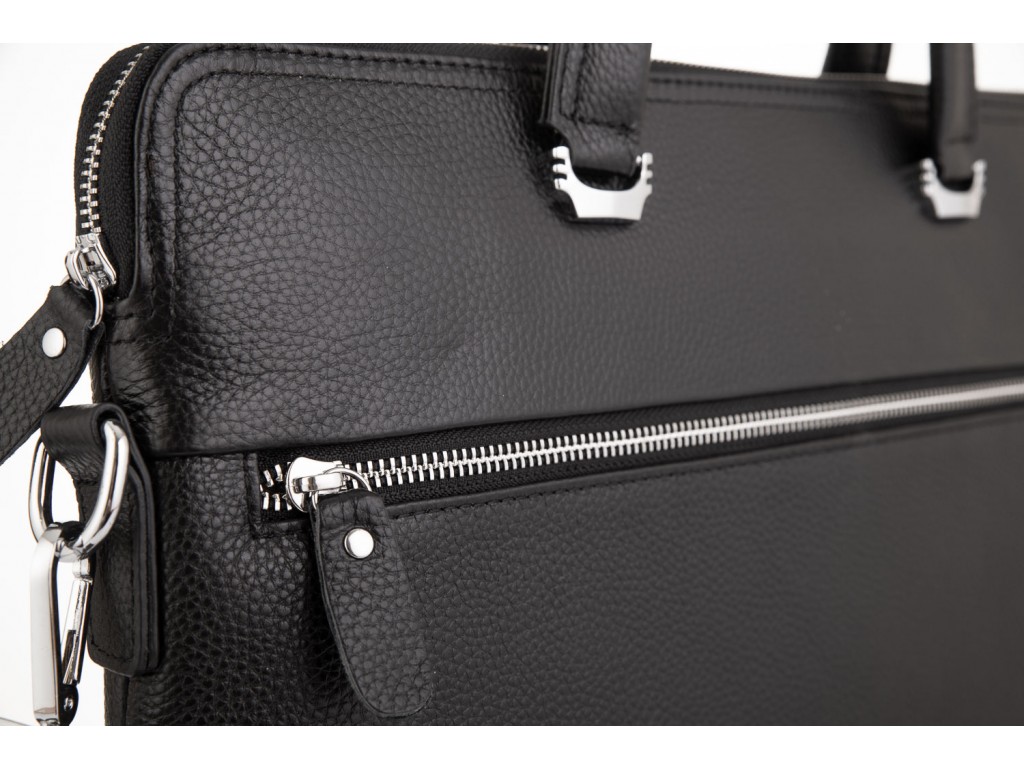Сумка для ноутбука чорна шкіряна Tiding Bag A25F-9157-1A - Royalbag